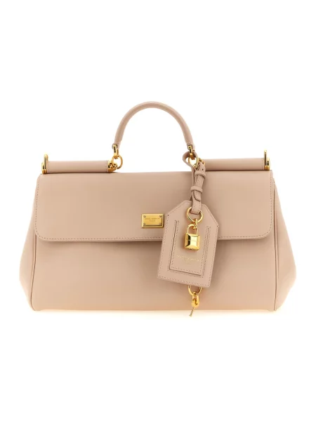 Torebka Dolce And Gabbana skórzana beżowa