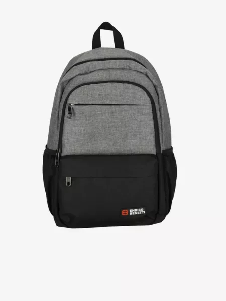Enrico Benetti Hamburg Notebook 23 l Light Grey Backpack Grey γκρι