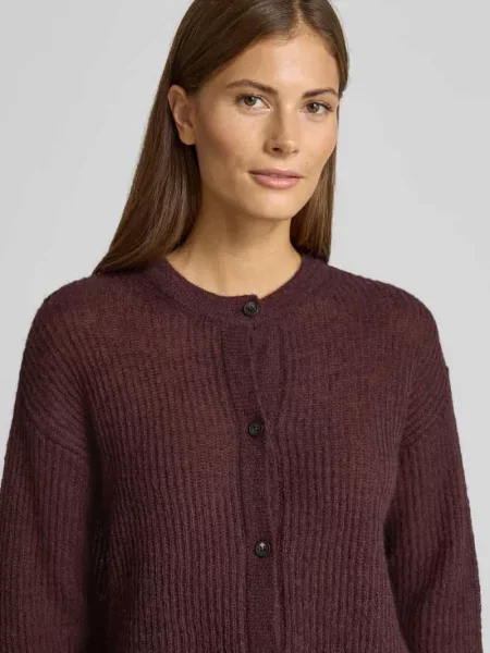 Dzianinowy kardigan Max Mara czerwony