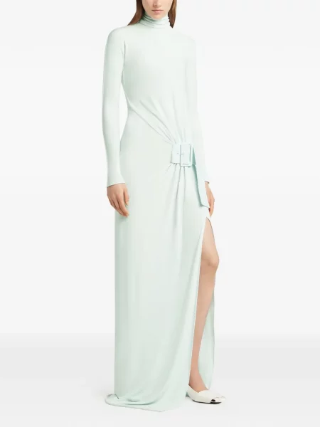Rochie maxi Courreges lungă de costum verde
