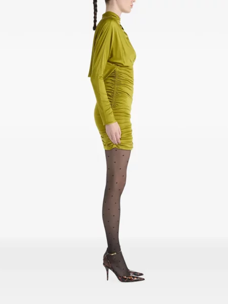 Rochie Balmain din jerseu drapată verde