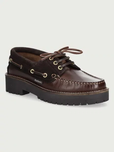 Barbour mocasini pentru femei din piele Darras maro