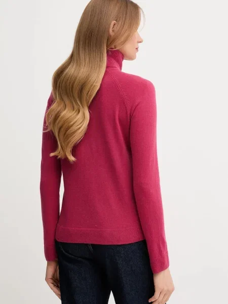 Светр із додаванням вовни United Colors of Benetton легкий гольф рожевий