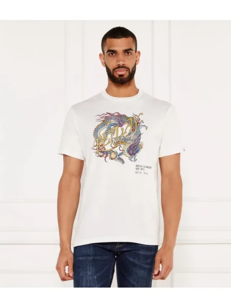 Replay Tricou alb