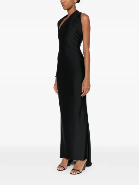 Rochie maxi Atu Body Couture cu un umăr gol de costum negru