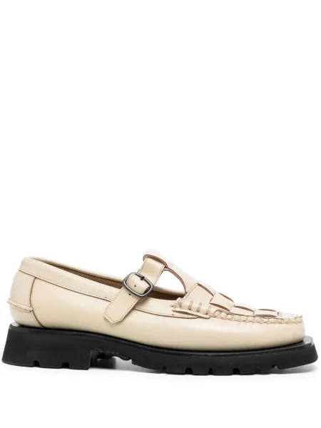Pantofi loafer Hereu din piele galben