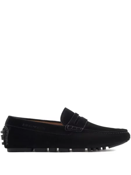 Pantofi loafer Emporio Armani din piele negru