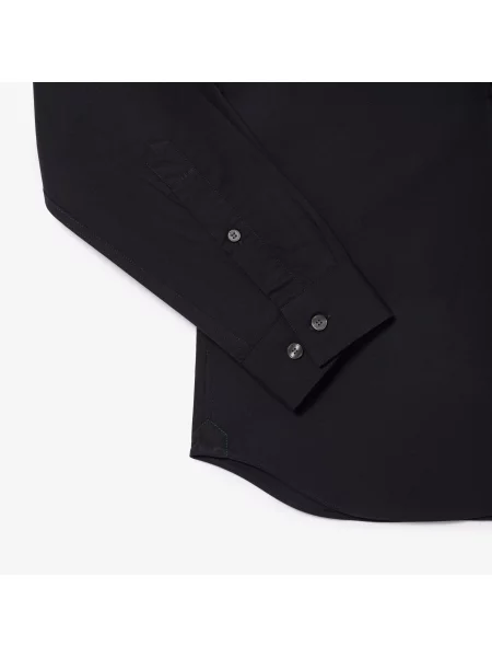 Lacoste Elastyczna Koszula Z Bawełnianej Popeliny Slim Fit granatowa