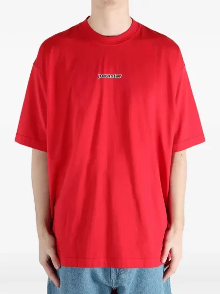 Tricou Vetements scurt roșu