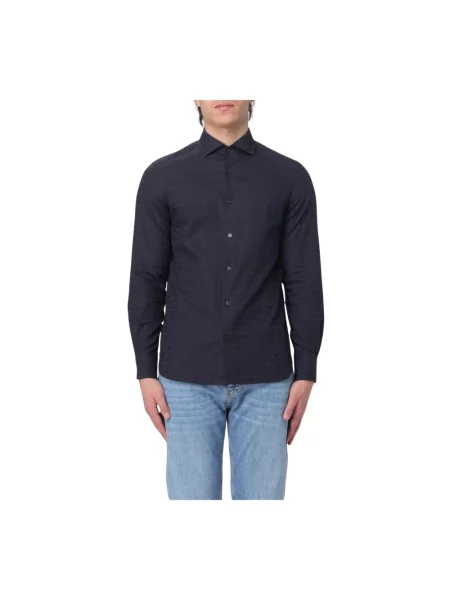 Koszula Emporio Armani casual niebieska
