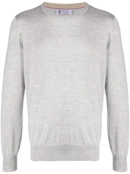 Pulover Brunello Cucinelli gri