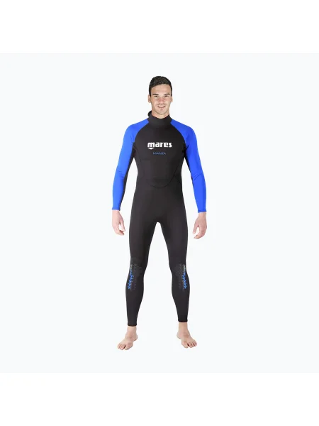 Мъжки водолазен костюм Mares Manta black and blue черно
