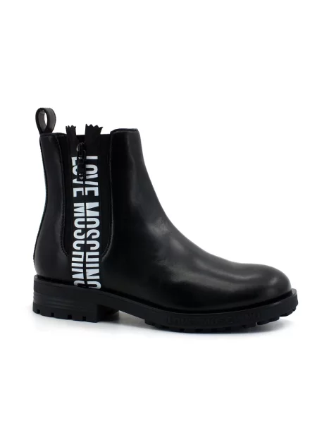 Buty do kostki Love Moschino skórzane czarne