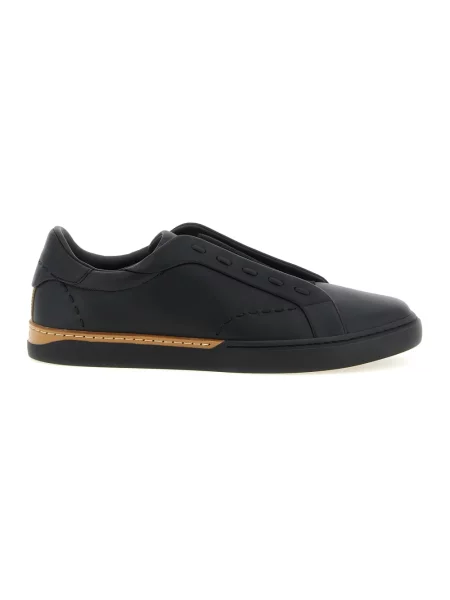 Sneakersy Fendi skórzane wsuwane czarne