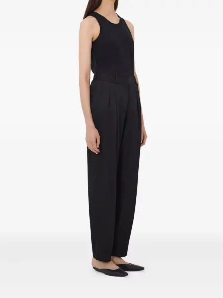 Pantaloni Loulou De Saison plisate negru