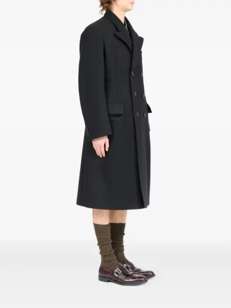 Palton Maison Margiela de lână negru