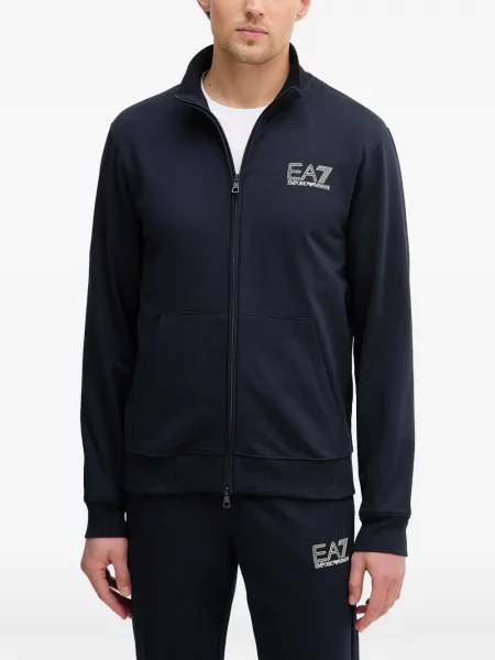 Hanorac cu fermoar Ea7 Emporio Armani albastru
