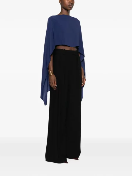 Fular Alberta Ferretti drapat albastru