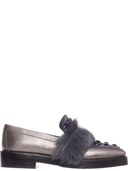 Лоферы Eddy Daniele серебряные