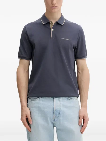 Tricou polo Marc O'polo cu autograf albastru