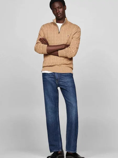 Класичний светр Tommy Hilfiger бежевий