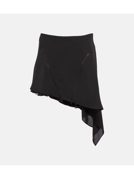 Fustă Mugler cu talie înaltă negru