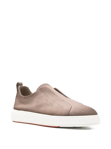 Sneakerși Santoni slip-on maro
