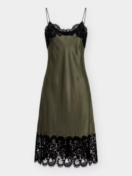 IRO Rochie verde închis negru