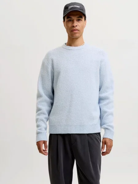 JACK & JONES Pulover JORChamberi deschis albastru