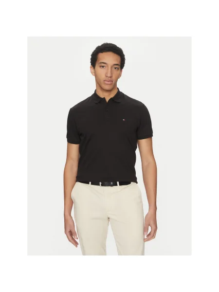 Tommy Hilfiger Pólóing Essential Regular Fit fekete
