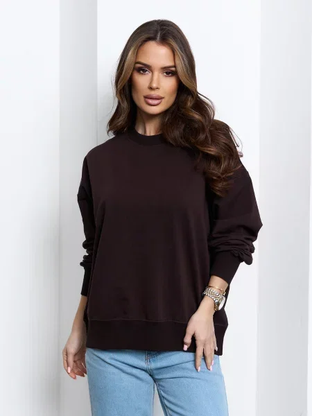 Світшот ISSA Plus темно-коричневий коричневий