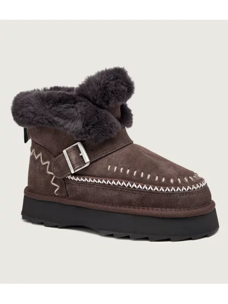 EMU Australia Bocanci Sunnie | piele întoarsă | lână maro