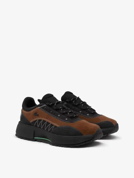 Кожаные кроссовки Lacoste коричневые