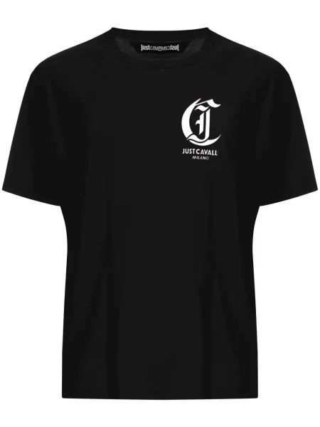Tricou Just Cavalli cu imagine negru