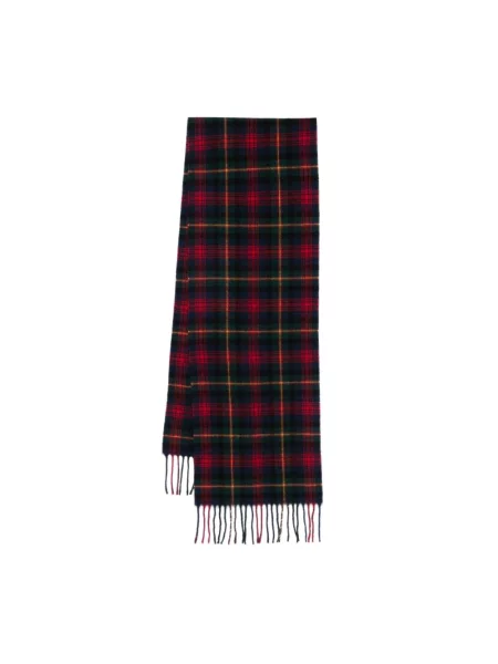 Szal Polo Ralph Lauren wełniana w kratę czerwona