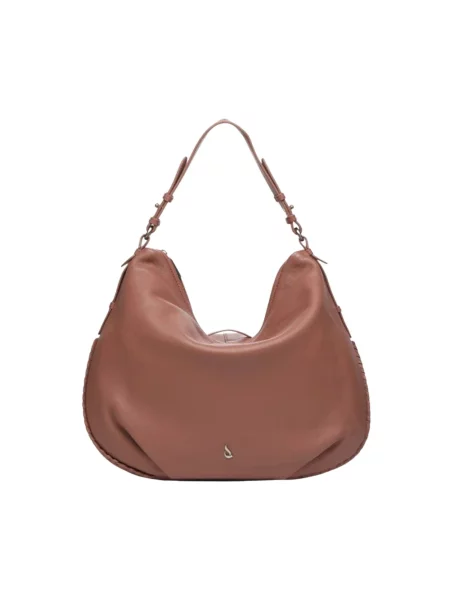 Torebka hobo Abbacino skórzana różowa