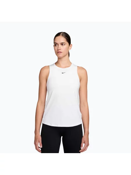 Tricou de antrenament pentru femei Nike One Classic Dri-Fit white/black alb