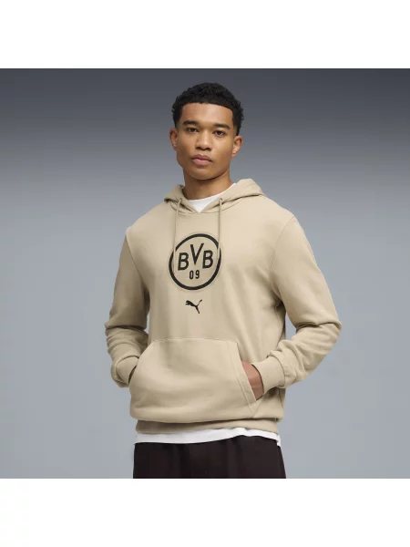 PUMA bluza z kapturem ftblCULTURE Borussia Dortmund Akcesoria S beżowy
