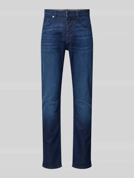 Jeansy o kroju slim fit z mieszanki bawełny model ‘DELAWARE’ Boss Orange granatowe