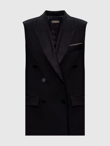 Двобортний жилет з вовни Peserico чорний