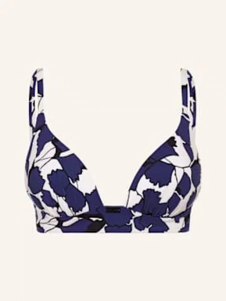 Maryan Mehlhorn Góra Od Bikini Bralette Blue Leaves blau czarny