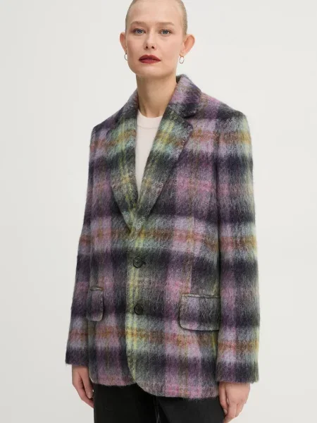 PS Paul Smith marynarka z domieszką wełny fioletowa