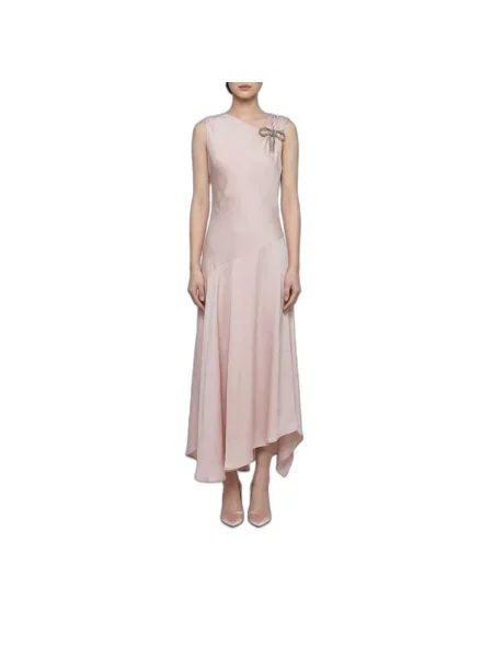 Sukienka midi Jil Sander różowa