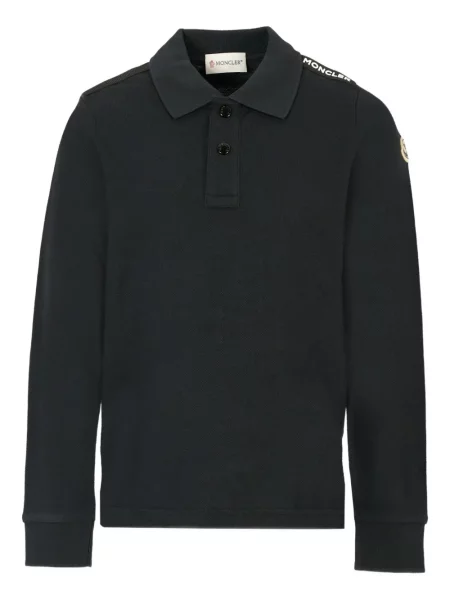 Koszulka polo dziecięca Moncler Enfant czarna