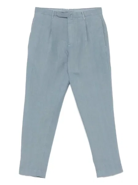 Pantaloni Dell'oglio plisate albastru