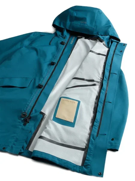 Palton Woolrich cu glugă albastru