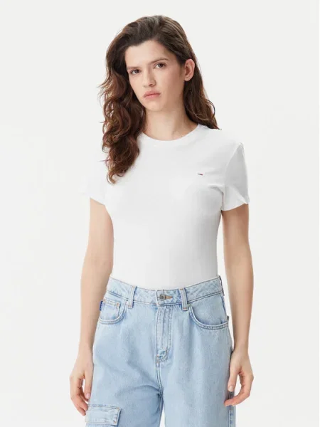 Тениска Tommy Jeans 2 броя дамска синьо