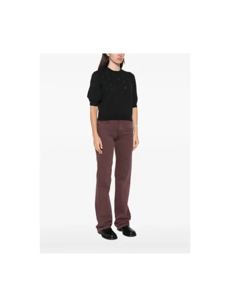 Dzianinowy sweter Twinset czarny