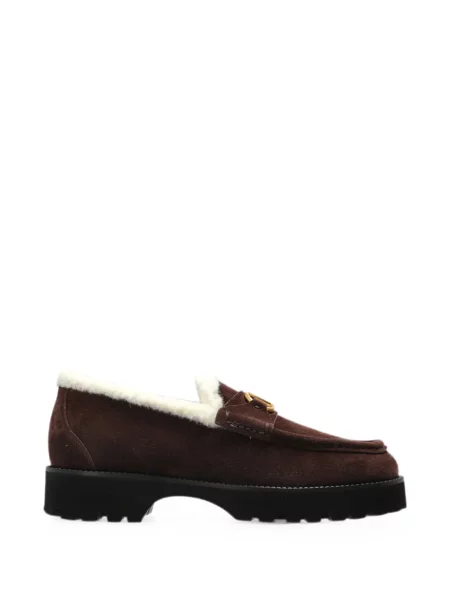 Pantofi loafer Valentino Garavani din piele de oaie maro