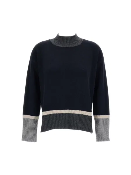 Sweter z golfem Lorena Antoniazzi niebieski